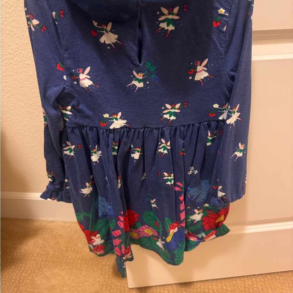 Mini Boden : Whimsical Fairy and Floral Print Dress - Picture 2 of 3